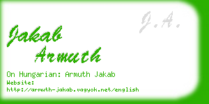 jakab armuth business card